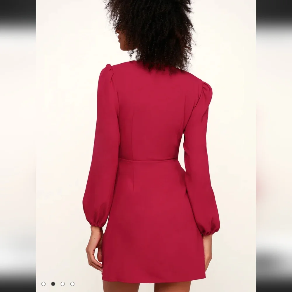 Fifth Label Raspberry wrap mini dress - Picture 3 of 11